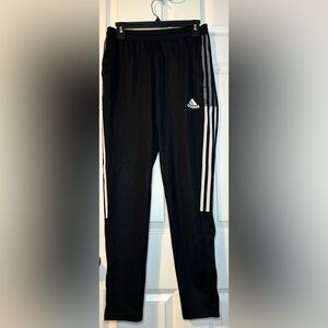 Adidas Black Joggers with White Stripes